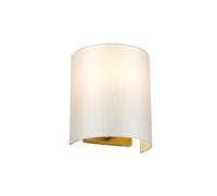 Elstead Cooper Small Curved Flush Wall Light - Aged Brass