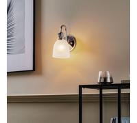 Elstead Cora LED bathroom wall light, 1-bulb, IP44, glass