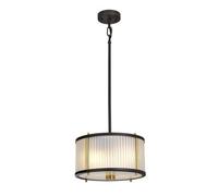 Elstead Corona 300 Glass Ceiling Pendant Light - Bronze
