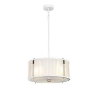 Elstead Corona 3 Light Glass Ceiling Pendant Light - White