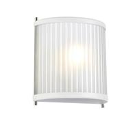 Elstead Corona Glass Flush Wall Light - White