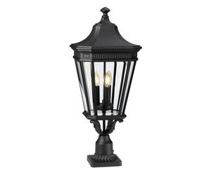 Elstead Cotswold Lane 3 Light Large Outdoor Pedestal Light Black Ip44, E14