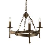 Luminosa Lighting Elstead Cromwell Chandelier 3 Light Old Bronze Finish, E14
