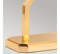 Elstead Cross fabric table lamp gold base/ivory lampshade