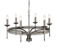 Luminosa Lighting Elstead Crown 6 Light Chandelier Iron Finish, E14