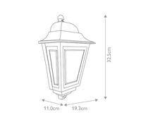 Elstead Deco Lane outdoor wall lamp, cream, lantern, aluminium, IP44