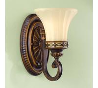 Elstead Drawing Room wall light, 1-bulb, brown/cream