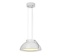 Elstead Europa Led 1 Light Medium Dome Ceiling Pendant White Painted Finish
