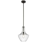 Elstead Everly 1 Light Small Dome Ceiling Pendant Light Bronze, E27