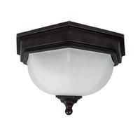 Luminosa Lighting Elstead Fairford 2 Light Bathroom Flush Ceiling Lantern Bronze Ip44, E27