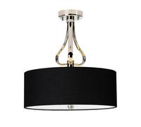 Elstead Falmouth 3 Light Semi Flush Bathroom Ceiling Light Polished Chrome Ip44, G9