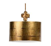 Elstead Fragment 1 Light Round Large Ceiling Pendant Aged Gold, E27