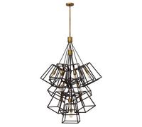 Elstead Fulton 13 Light Large Cluster Drop Chandelier Pendant, Bronze