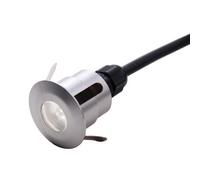 Luminosa Lighting Elstead Fusion Integrated Led Outdoor Plain Push In, In-Ground Deck Light, Brushed Aluminium, Ip65