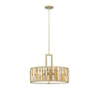 Elstead Gemma 3 Light Ceiling Pendant Silver Leaf, E27