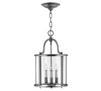 Gentry 4 Light Medium Ceiling Lantern Pendant Pewter, E14 - Pewter