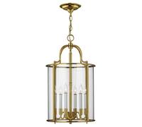 Elstead Gentry 6 Light Large Ceiling Lantern Pendant Polished Brass, E14