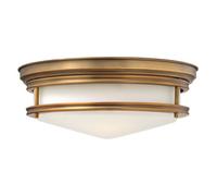 Hadley 3 Light Semi Flush Ceiling Light Brushed Bronze E27 Netlighting Brown One Size