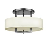 Elstead Hampton 3 Light Semi Flush Ceiling Light Antique Nickel, E27