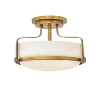 Elstead Harper Retro Small Semi Flush Ceiling Light in Heritage Brass Finish HK/Harper/SFS HB