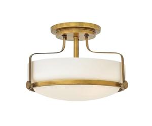 Elstead Harper Retro Small Semi Flush Ceiling Light in Heritage Brass Finish HK/Harper/SFS HB