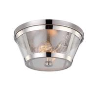 Elstead Harrow 2 Light Flush Mount Ceiling Light Polished Nickel, E27