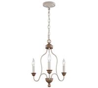 Elstead Hartsville Chandelier 3 Light Beachwood Finish, E14