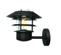 Helsingor 1 Light Outdoor Coastal Wall Lantern Light Black IP44 E27 Netlighting Black One Size