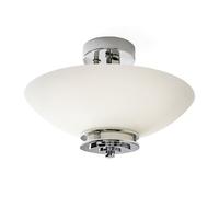 Hendrik 3 Light Semi Flush Bathroom Ceiling Light Polished Chrome IP44 G9 Netlighting Grey One Size