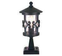 Luminosa Lighting Elstead Hereford 1 Light Outdoor Pedestal Light Black, E27