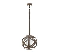 Luminosa Lighting Elstead Hinkley Carson Spherical Pendant Ceiling Light Vintage Iron, Ip44
