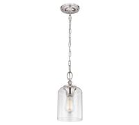 Hounslow 1 Light Ceiling Mini Pendant Polished Nickel E27 Netlighting Grey One Size