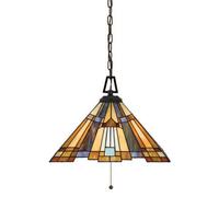 Elstead Inglenook - 3 Light Ceiling Pendant Bronze, Tiffany, E27