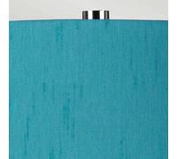 Elstead Isla polished nickel/turquoise textile table lamp