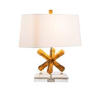 Elstead Jackson Square 1 Light Square Table Lamp Gold, E27