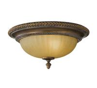 Elstead Lighting Elstead Feiss Kelham Hall 2 Light Flush Ceiling Fitting in British Bronze Finish