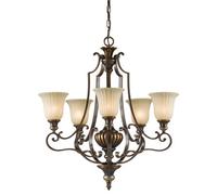 Elstead Kelham Hall 5 Light Multi Arm Chandelier Bronze, Gold Finish, E27