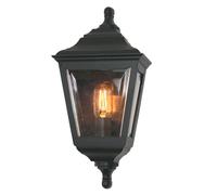 Elstead Kerry 1 Light Outdoor Coastal Flush Mount Wall Lantern Black Ip44, E27