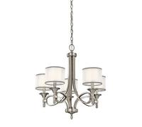 Elstead Lacey 5 Light Chandelier, Antique Pewter, E14
