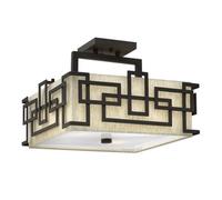 Elstead Lanza 3 Light Semi Flush Ceiling Light Oil Rubbed Bronze, E27