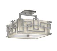 Luminosa Lighting Elstead Lanza 3 Light Semi Flush Mount Ceiling Light Nickel, E27