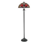 Larissa 2 Light Floor Lamp Vintage Bronze E27 Netlighting Brown One Size