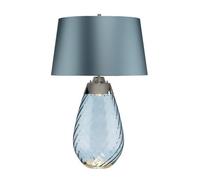 Elstead Lena Glass Tall Table Lamp - Blue