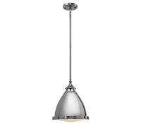 Luminosa Lighting Elstead Amelia 1 Light Medium Dome Ceiling Pendant Polished Nickel, E27