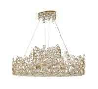 Elstead Lighting Anya Linear Chandelier - Silver Leaf