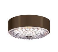 Luminosa Lighting Elstead Botanic 3 Light Small Flush Mount Ceiling Light Brass, E27