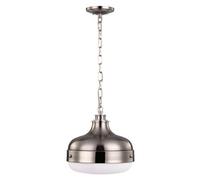 Feiss Cadence Pendant Light in Polished Nickel & Brushed Steel