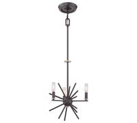 Elstead Lighting Carnegie 3 Light Chandelier - Western Bronze