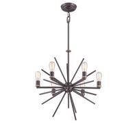 Elstead Lighting Carnegie 6 Light Chandelier - Western Bronze