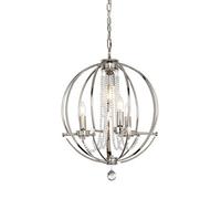Elstead Lighting Cassie 4 Light Chandelier - Polished Nickel Plated